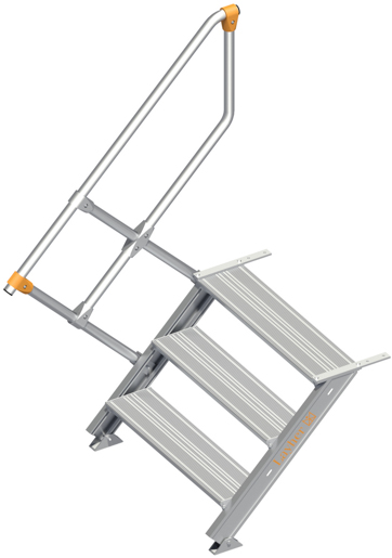 Layher Alu-Treppe 45° mit Handlauf 0,80x0,60m #1118403